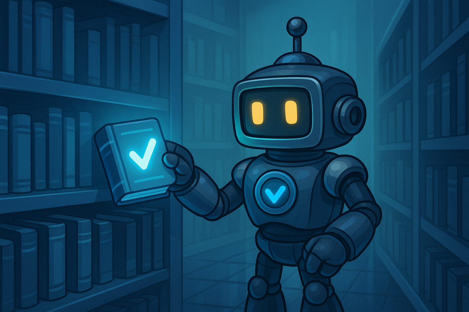 Illustration of the SimpleValidations robot accessing documentation.